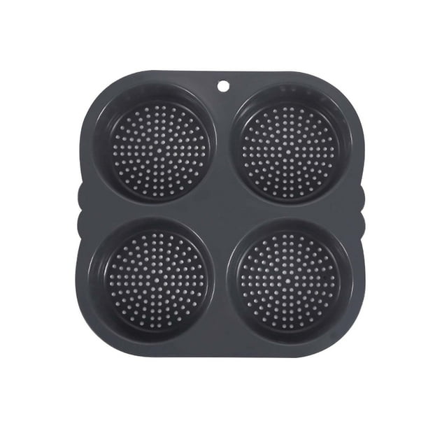 XMMSWDLA Hamburger Bun Pan, Silicone Hamburger Bun Mold Non Stick Mesh