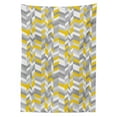 thumbnail image 3 of Ambesonne Vintage Tablecloth Rectangular Table Cover, Home Style Zig Zag, 52"x70", Grey Yellow, 3 of 4