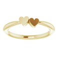 thumbnail image 3 of PRECIOUS STARS 14K Yellow Gold 2-Heart Family Engravable Ring, 3 of 3