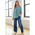 thumbnail image 4 of Roaman's Women's Plus Size Tall Plus Size 360&Deg; Stretch Wide Leg Jean, 4 of 6