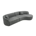 thumbnail image 5 of Kevinplus Luxury Modern Style Living Room Upholstery Curved Sofa with Chaise 2-Piece Set, Right Hand Facing Sectional, Pearl Boucle Couch, Gray, 5 of 7