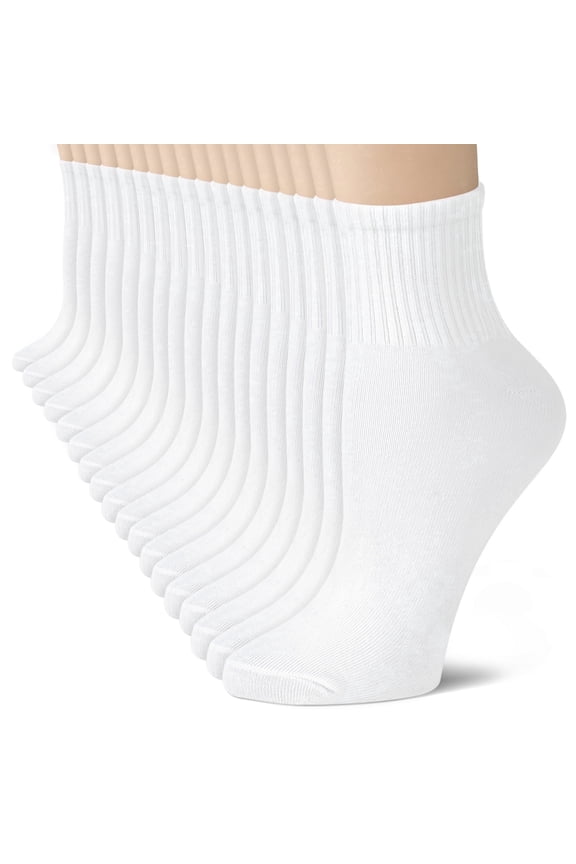 18 Pack Womens Mid Crew Socks Casual Ankle High Running Athletic Socks for Women