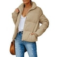 thumbnail image 2 of Winter Fashion Women Casual Zipper Jacket Lightweight Puffer Coat, 2 of 5