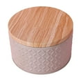 thumbnail image 2 of Usloyux Under $5 Metal Cookie Container,Round Cookie Tins with Wood Lids, 5.39x5.39x3.28 Inch Empty Biscuit Tin Tinplate Tea Canister Trinket Box Foods Storage,Container Tin for Candy Cookies, 2 of 6