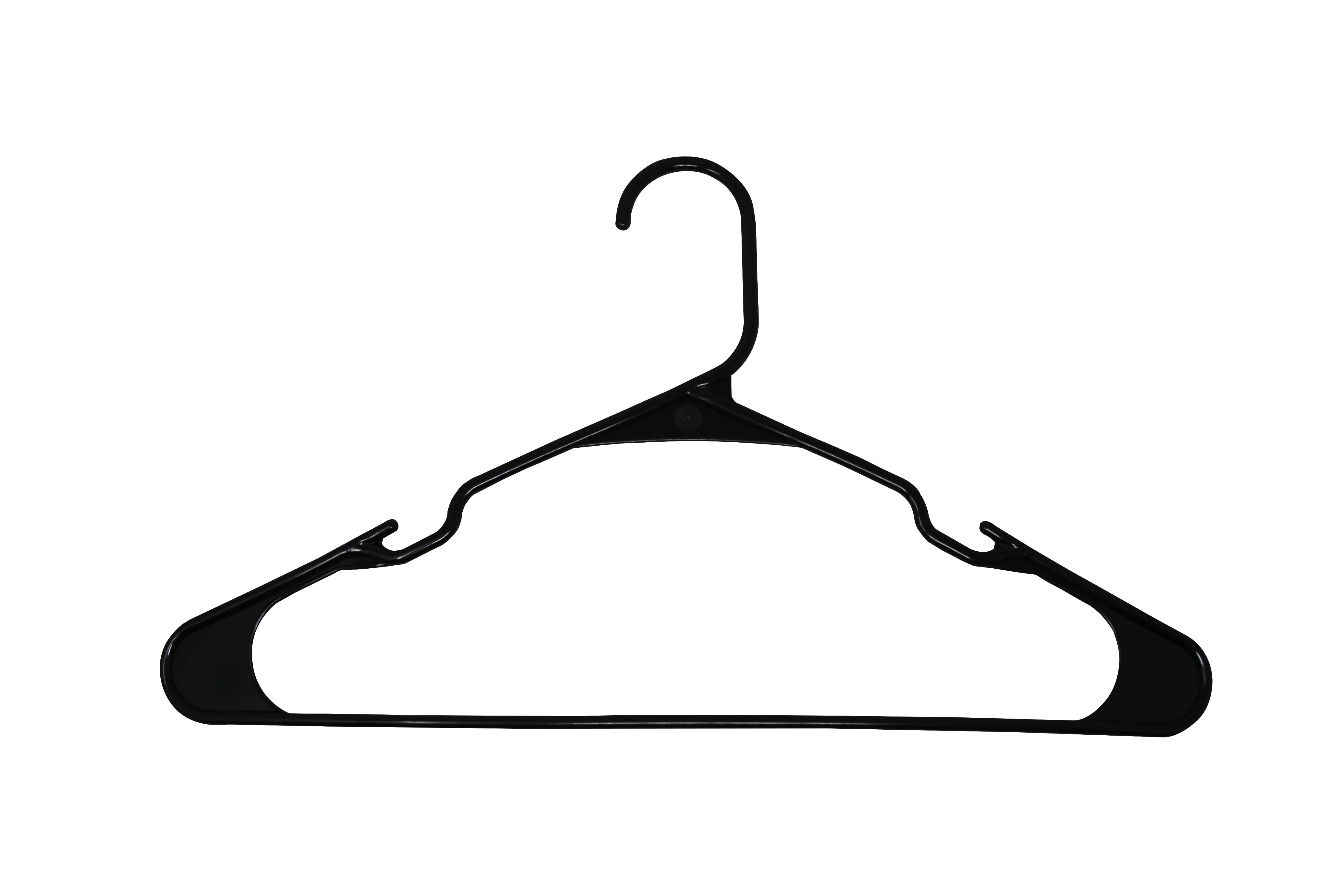 Hastings Home Metal Clothing Hanger (Black) - Set of 10, Space