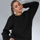thumbnail image 5 of Suéteres de Cuello Redondo de de Gran Tamaño para Mujer, Tops Bonitos para Otoño e Invierno, Ropa Preppy para Chicas Adolescentes Negro M, 5 of 10