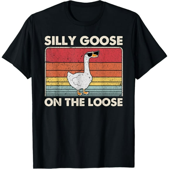 Premium model-Unisex-100% cotton-Silly Goose Shirt, Graphic Tees Men, Funny Shirts For Men T-Shirt