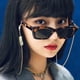 thumbnail image 3 of Vintage rectángulo gafas de sol mujeres ojo de gato diseñador señoras pequeño marco negro rojo gafas de sol marca Retro Skinny gafas, 3 of 4