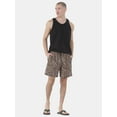 thumbnail image 3 of No Boundaries Men's & Big Men's Elastic Waist Cheetah Swim Trunks, 7" Inseam, Sizes S-3XL, 3 of 5