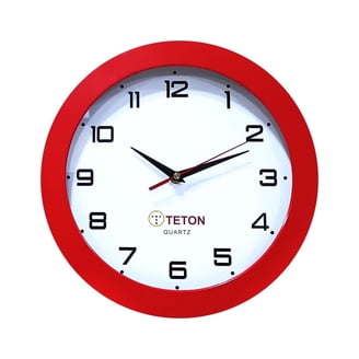 Westclox 1950's Retro Analog QA Wall Clock, 9.5 inches, Black