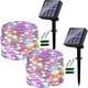 thumbnail image 1 of [Paquete de 2] Guirnaldas de luces solares para exteriores, 12 m, 120 luces LED para exteriores, alambre de cobre impermeable, 8 patrones, luces solares para decoración de jardín, balcón, patio,, 1 of 7