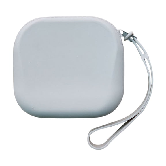 Silicone Zipper Pouch with Wrist Lanyard, Waterproof Travel Storage Bag for Coins, Keys, Small Items