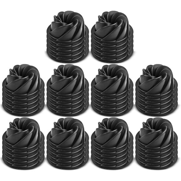 Molde para hornear O'CREME Mini Swirl de silicona antiadherente, paquete de 50 unidades