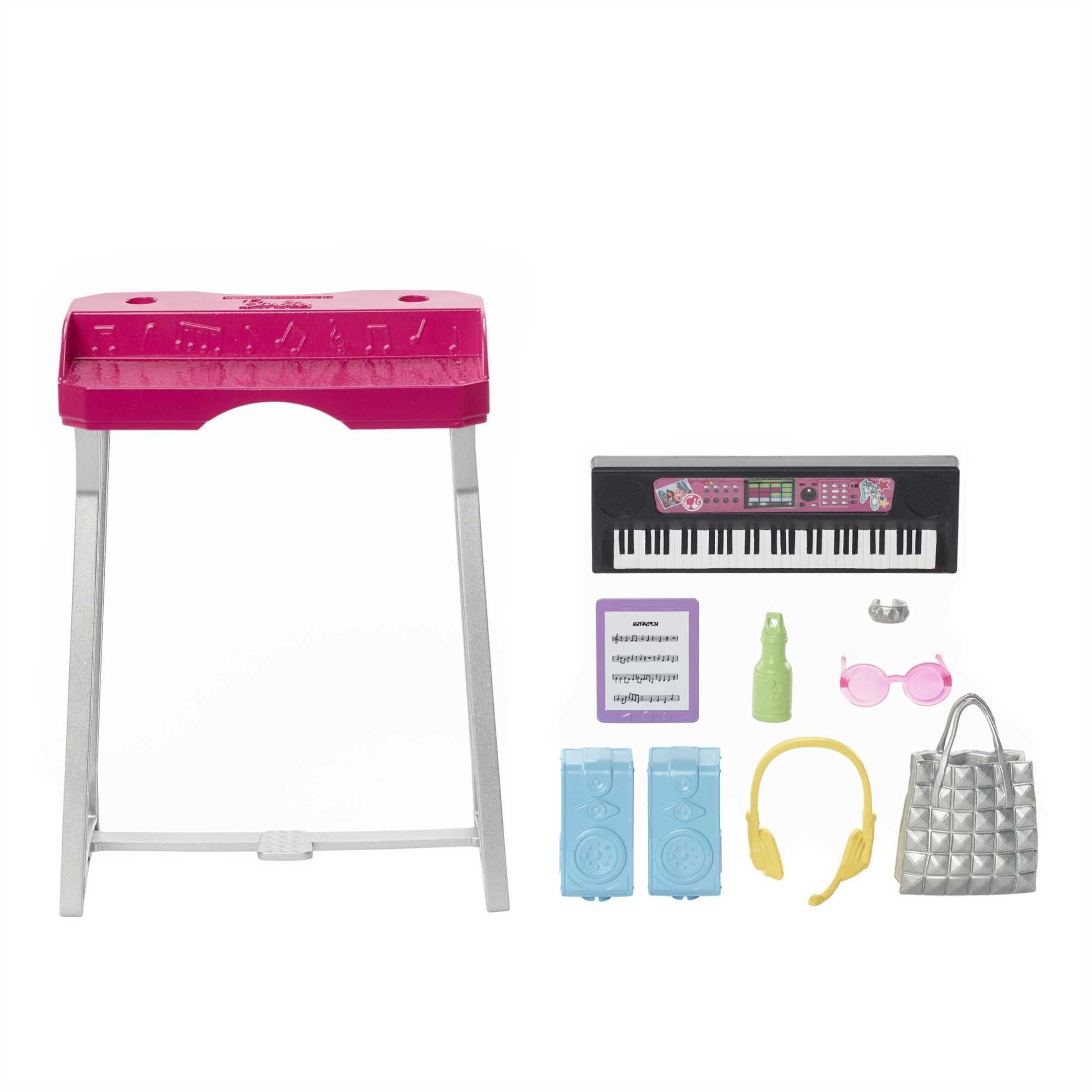 Barbie Big City Big Dreams Playset, Brooklyn Doll & Music Studio with Keyboard & Accessories