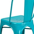 thumbnail image 6 of Bowery Hill 17.25" Modern Metal Dining Chair in Crystal Teal Blue, 6 of 8
