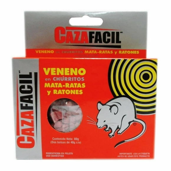 Veneno CazaFácil en churritos 2 pzas de 40 g c/u