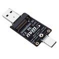 thumbnail image 4 of 2X M.2 to USBA Type-C HDD Case Adapter Board NVME HDD Enclosure Interposer Board JMS583 10Gbps Support 2230 Size SSD, 4 of 8