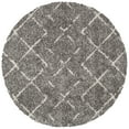 thumbnail image 5 of SAFAVIEH Arizona Zarif Geometric Shag Area Rug, Brown/Ivory, 8' x 10', 5 of 11