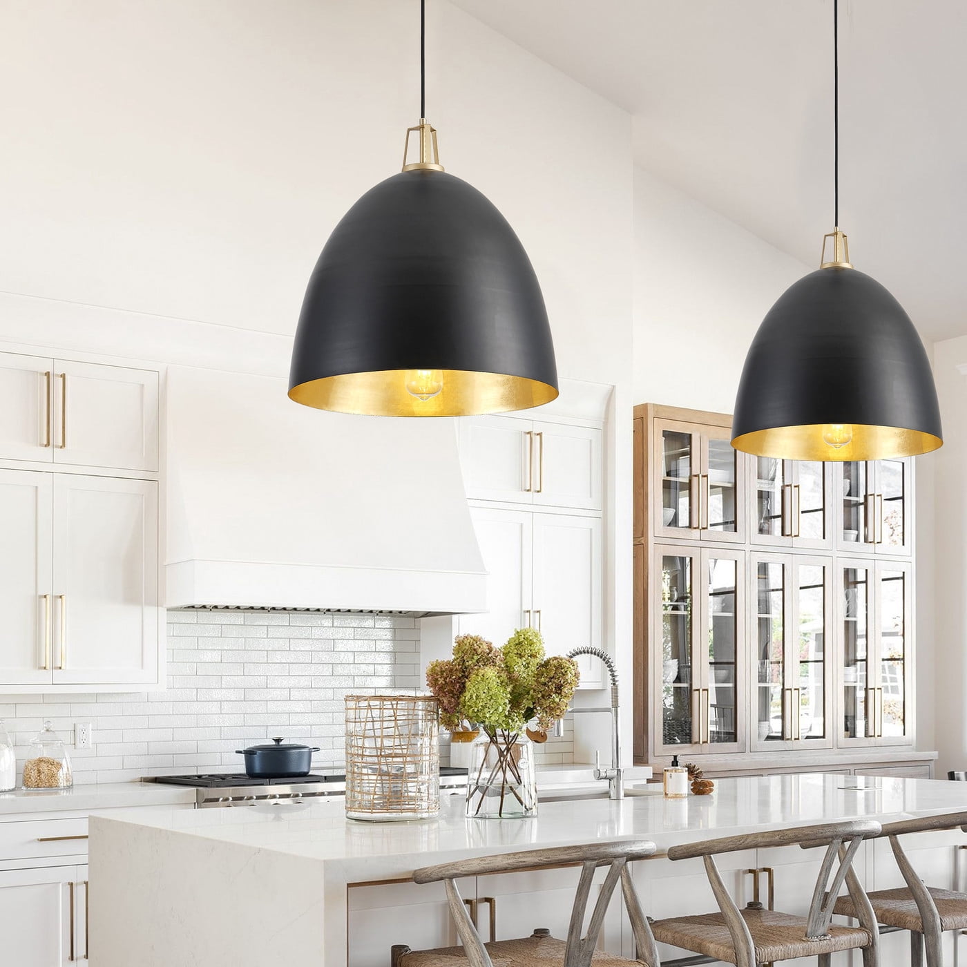 Aiwen Dome Shape Industrial Pendant Light Classic Light Fixture For Hallway Farmhouse Kitchen Island
