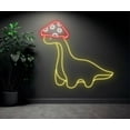 thumbnail image 4 of Glowneon Dinosaur With Mushroom Hat Neon Sign, Kids Room Decor, 4 of 4