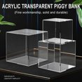 thumbnail image 6 of 1PC Clear Bank For Adults, Clear Acrylic Bank, Money Tip Change Box To Help Budget And Save, Unopenable Savings Coin Money Bank Jar Box For Adults, 6 of 6