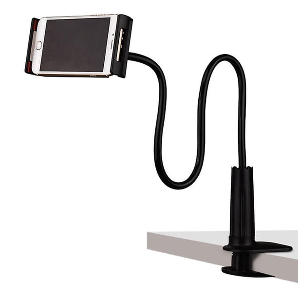 Soporte plegable para tableta y teléfono inteligente - Soporte de clip de montaje de brazo flexible 360 ??Black Banban