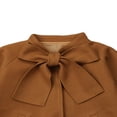 thumbnail image 3 of Little Girls Jacket Solid Color Loose Bow Neck Side Pockets Outerwear, 3 of 5