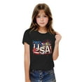 thumbnail image 2 of GERsome Girls Boys 4th of July T-Shirts Unisex Kids American Flag Cotton Short Sleeve Crewneck Shirts USA Stars and Stripes Patriotic Tops, 4-5 Years, 2 of 6