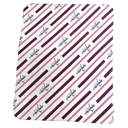 Logo Brands Washington Capitals 50 x 60 Classic Vertical Stripe Fleece Throw Blanket