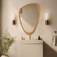 thumbnail image 2 of WallBeyond Irregular Natural Wood Frame Wall Mirror for Bathroom, Asymmetrical Home Wall Decor, 2 of 7