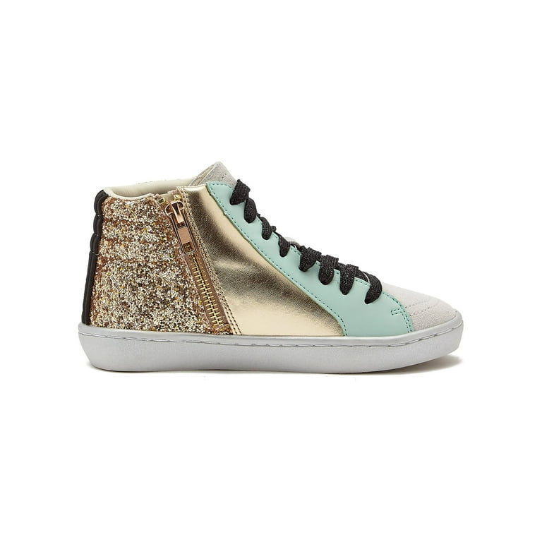 Justice Girls Mid Top Court Sneakers, Sizes 13-4 - Walmart.com