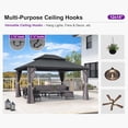 thumbnail image 5 of PURPLE LEAF 12' X 14' Hardtop Gazebo Patio Hardtop Gazebo with Heavy Duty Galvanized Steel Double Roof for Patio Lawn Garden, Grey, 5 of 13