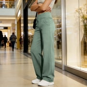 High Waist Yoga Pants with Pockets Casual Solid Color Slim Elastic Comfortable Fitness Pants Yoga Pants With Pocket Cycling Dance Tights