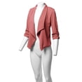 thumbnail image 5 of FashionOutfit Women's Stretch 3/4 Gathered Sleeve Open Blazer Jacket, 5 of 5