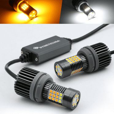 3157 Error Free Canbus Dual Color Switchback LED Turn Signal Light Bulbs No Hyper Flash All in One Built In Resistors