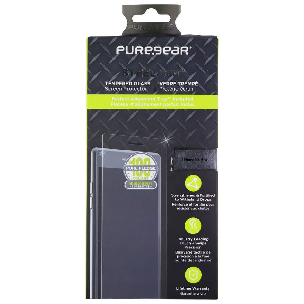 PureGear Steel 360 Tempered Glass Screen Protector for iPhone Xs Max