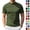 Army Green, variant on Men's Short Sleeve Shirts Mock Neck Casual Tops Stylish Slim Fit Pullover Solid Basic Tee Mens T-Shirts Orange 2XL