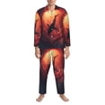 thumbnail image 3 of Picia Shark Underwater Vortex Pattern Men’s Long-Sleeve Sleepwear Set - Soft 2-Piece Loungewear with Pockets, Comfy PJs for Relaxing Nights-Medium, 3 of 7
