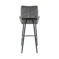 thumbnail image 6 of Panama 26" Counter Height Bar Stool in Charcoal Fabric and Black Finish, 6 of 9