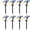 Black-8PCS-Warm Light, variant on Depuley 8PC Solar Lights Outdoor: IP65 Waterproof Led Spot Light Decorations for Garden - 3 Lighting Modes Solar Powered for Yard - Dust to Dawn Uplighting Landscape Pathway Drive Patios Warm Light