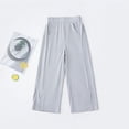 thumbnail image 5 of dazeni Girls Wide Leg Sweatpants Pockets Side Split Quick Dry Athletic High Waisted Baggy Causal Trousers Lightweight Outdoor Camping Gray 11 Years, 5 of 7