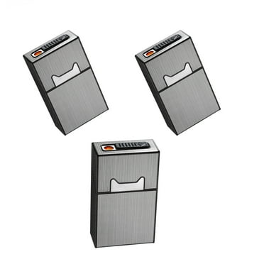 Pack of 3 Cigarette Case Lighter Flameless Box Holder Waterproof Rechargeable