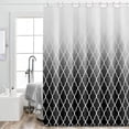 thumbnail image 1 of KOETAR Black Ombre Polyester Shower Curtain Set, 72" x 72" Waterproof, 1 of 5