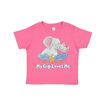 

Inktastic My Gigi Loves Me Cute Elephants Clouds Moon and Stars Gift Toddler Boy or Toddler Girl T-Shirt