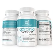 Angle View: 95% HCA Pure Garcinia Cambogia Extract by Optimal Effects - Extreme Carb Blocker with Fast Acting Appetite Suppression & Fat Burner Supplement - 60 Veggie Capsules