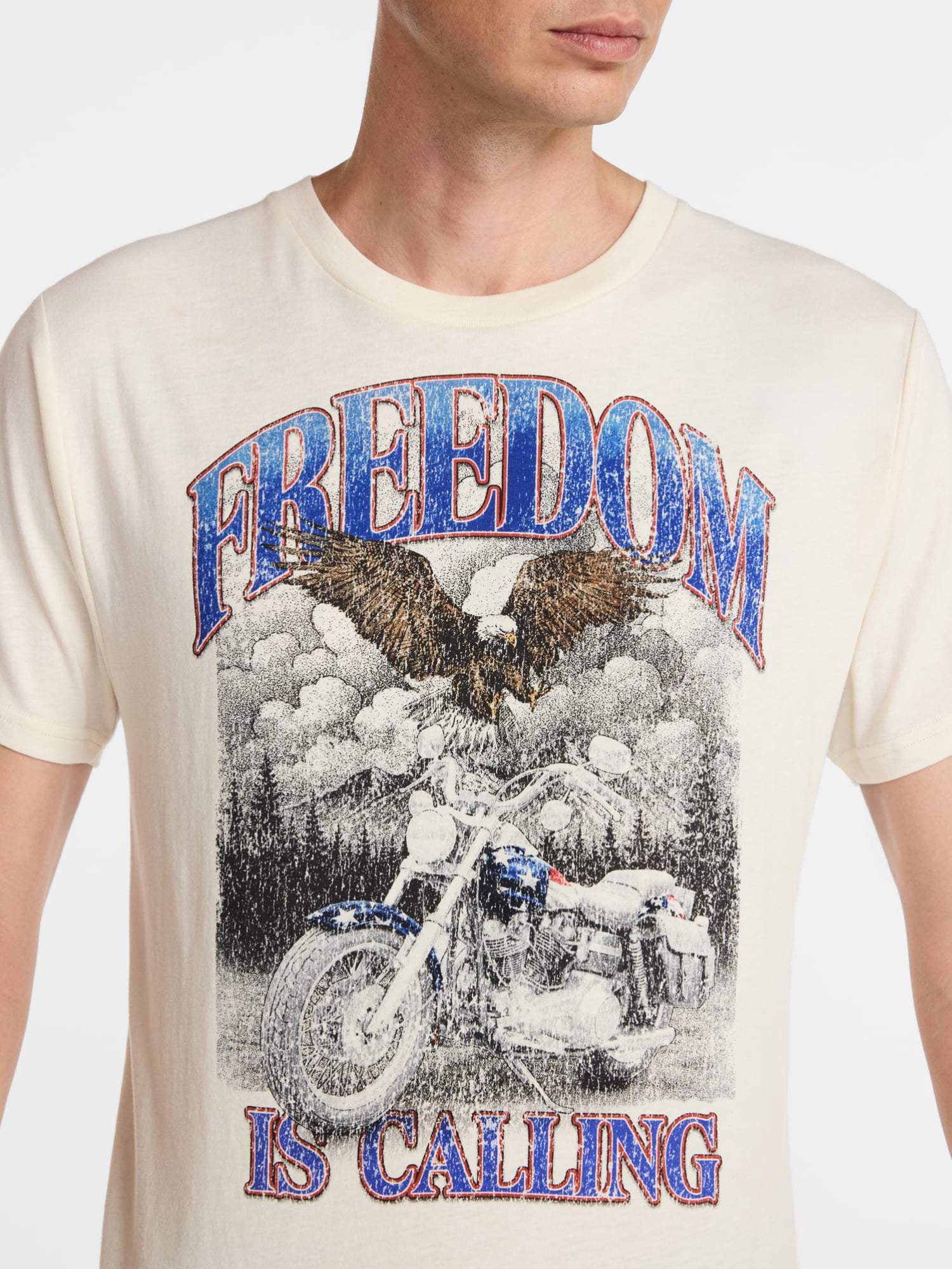 Americana Men's and Big Men's Built Bike Tough Graphic Tee Shirt from Way to Celebrate, Sizes XS-3XLT