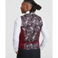 thumbnail image 2 of Tayion Mens Classic fit Double Breasted Button-Up Suit Vest Large Red Solid, 2 of 4