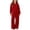 Red, variant on CYRBOKO Sweaters Outfit Sets for Girls, Comfy Zipper Long Sleeve Fall Winter Hooded Tops and Flared Pants White Size 1-8 T