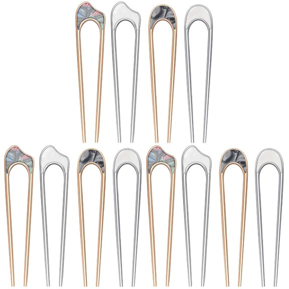 12 Pcs Retro Style U Shaped Hair Clips Hairpin Hair Stick Fork Hair Accessories