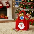 thumbnail image 4 of Christmas Gift Bag – Felt Holiday Apple Candy Treat Bag with Handle – 5 Cute Styles: Santa, Snowman, Tree, Elk – Reusable Xmas Packaging for Kids, Family, Parties, 4 of 5